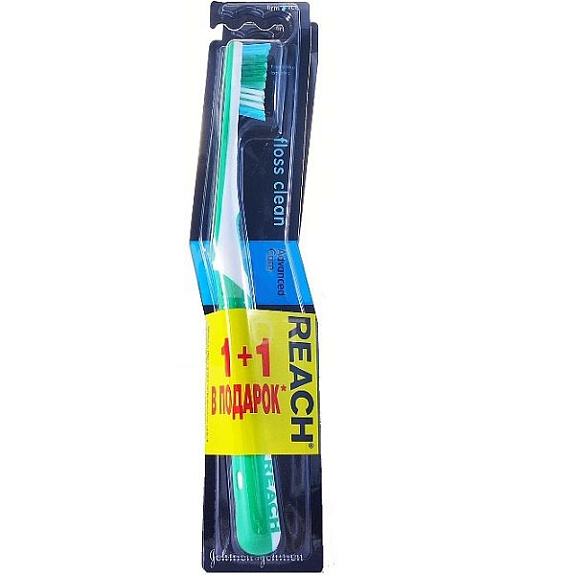 Зубная щетка Reach Floss Clean средней жесткости promo 2 по цене 1