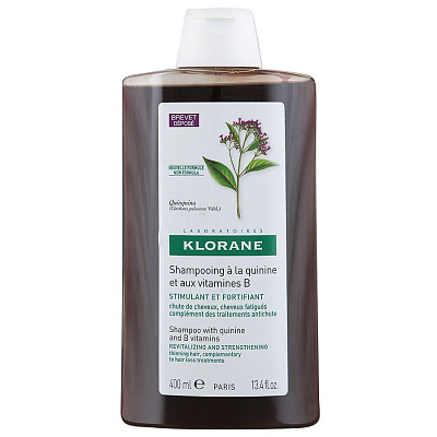 Шампунь с экстрактом хинина укрепляющий Klorane, 400 мл