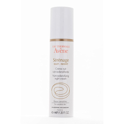 Ночной крем Sеrеnage от морщин для зрелой кожи лица и шеи Avene, 40 мл