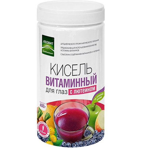 Витаминный кисель для глаз с лютеином Леовит, 400 г