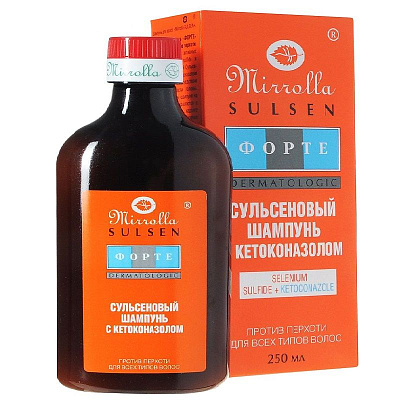 Шампунь с кетоконазолом против перхоти Миролла сульсен форте, 250 мл