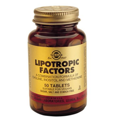 Солгар Липотропный фактор Похудение в области талии  Solgar  50 таблеток