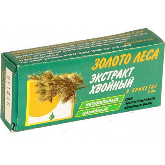 Хвойный экстракт в брикетах для приготовления хвойных ванн 50 г, 2 шт