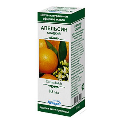 Эфирное масло апельсин сладкий Аспера, 10 мл