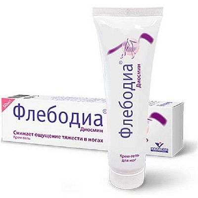Крем-гель Флебодиа для снятия ощущения тяжести и усталости в ногах, 50 мл