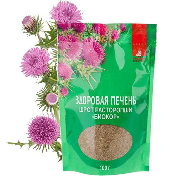 Шрот расторопши Биокор для здоровья печени, 100 г