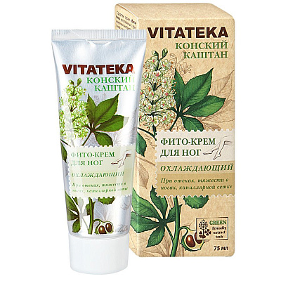 Фито-крем для ног охлаждающий конский каштан Vitateka, 75 мл