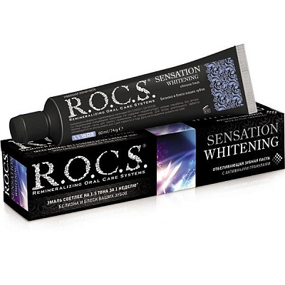 Зубная паста R.O.C.S. Sensation Whitening Сенсационное отбеливание, 74 г
