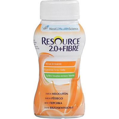 Смесь для энтерального питания Resource® 2.0 + Fibre персик, 200 мл