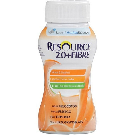 Смесь для энтерального питания Resource® 2.0 + Fibre персик, 200 мл
