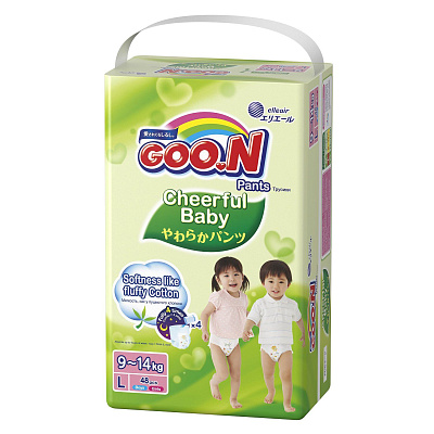 Подгузники-трусики Goon Cheerful Baby L 8-14кг, 48 шт