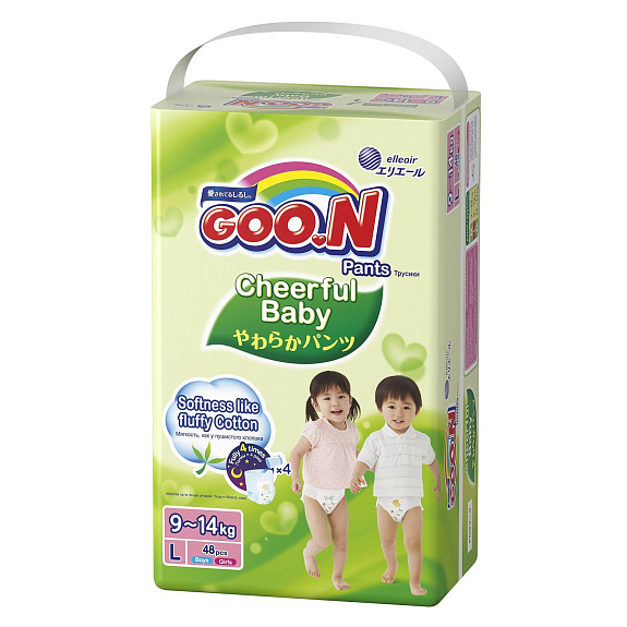 Подгузники-трусики Goon Cheerful Baby L 8-14кг, 48 шт