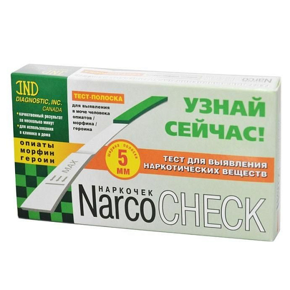 Тест для выявления марихуаны в моче тест-полоска NarcoCHECK, 1 шт