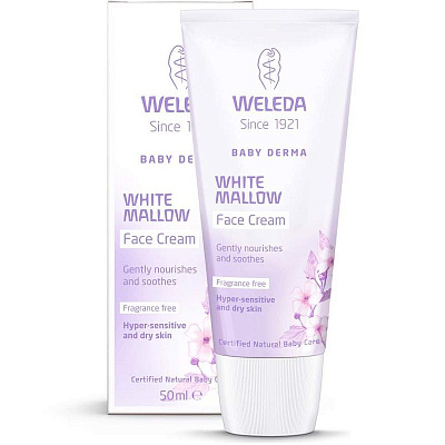 Крем для гиперчувствительной кожи лица с алтеем Weleda, 50 мл