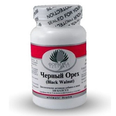 Черный Орех, Натуральное общеукрепляющее средство, Альтера Холдинг, 100 капсул