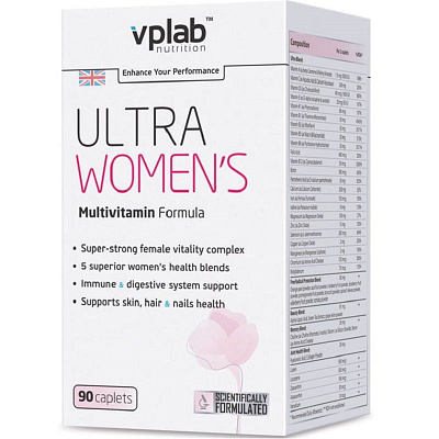 Ultra women`s женский витаминно-минеральный комплекс Vplab 1370 мг, 90 шт