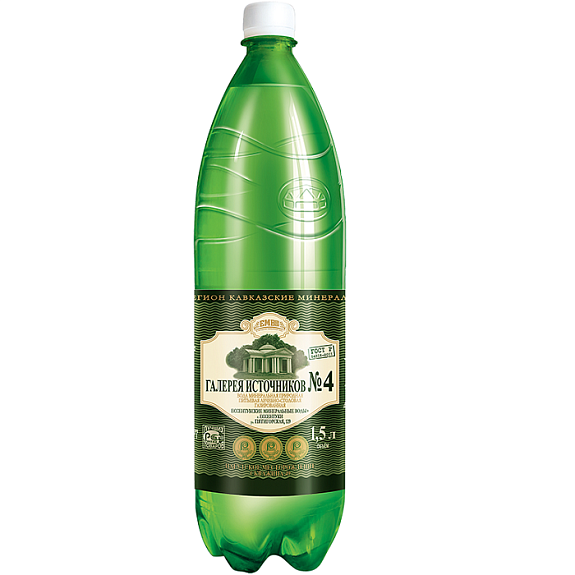 Минеральная вода лечебно-столовая газированная Ессентуки №4, 1,5 л