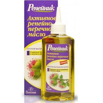 Активное репейно-перечное масло против выпадения волос Репейник, 100 мл