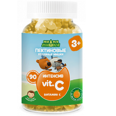 Пектиновые пастилки Ми-ми-мишки Интенсив витамин С 3+ 2 г, 90 шт