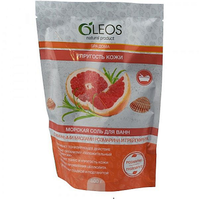 Морская соль для ванн Упругость кожи Oleos, 500 г