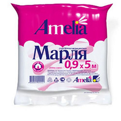 Марлевый отрез медицинский 90см х 5м Amelia, 1 шт