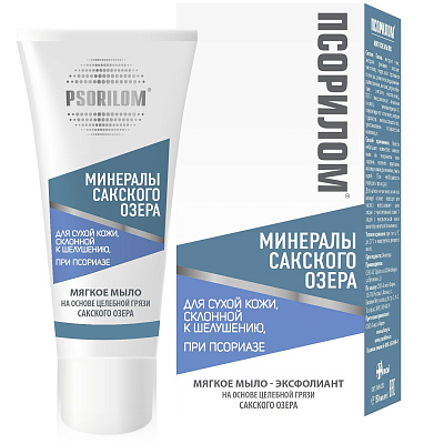 Мягкое мыло Минералы Сакского озера для сухой кожи, склонной к шелушению Псорилом, 200 мл