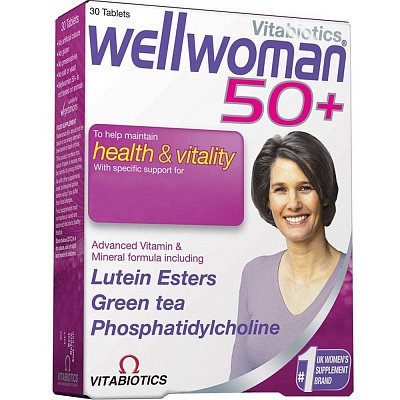 Витаминно-минеральный комплекс Wellwoman 50+ для женщин 984 мг, 30 шт