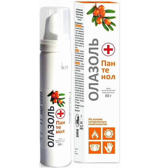 Олазоль+пантенол крем косметический аэрозольный, 80 г