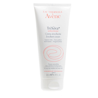 Смягчающий крем TriXera+selectiose снимает раздражение и зуд Avene, 200 мл
