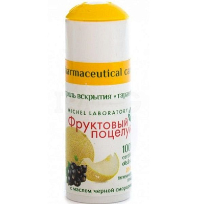 Гигиеническая помада для губ Фруктовый поцелуй со вкусом дыни, 3,5 г