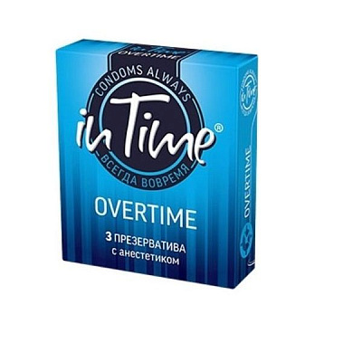 Презервативы с анестетиком In Time Overtime, 3 шт
