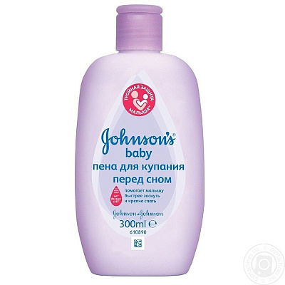 Пена для купания «Перед сном» Помогает малышу быстрее заснуть и крепче спать Johnson's® baby, 300 мл