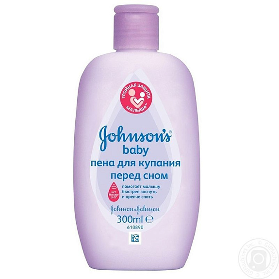 Пена для купания «Перед сном» Помогает малышу быстрее заснуть и крепче спать Johnson's® baby, 300 мл