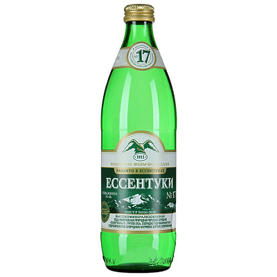 Минеральная вода лечебная газированная Ессентуки №17, 540 мл