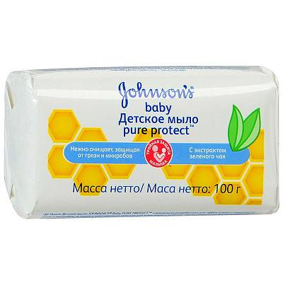 Детское мыло pure protect™ с экстрактом зеленого чая Johnson's® baby, 100 г