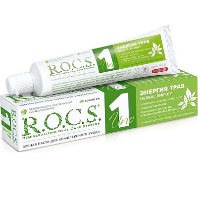 Зубная паста R.O.C.S. Uno Herbal Energy Энергия трав, 74 г