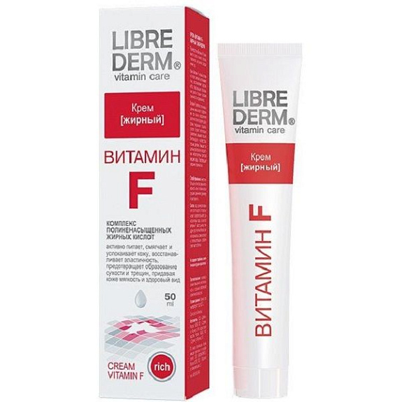 Жирный крем Librederm Витамин F с комплексом полиненасыщенных жирных кислот, 50 мл
