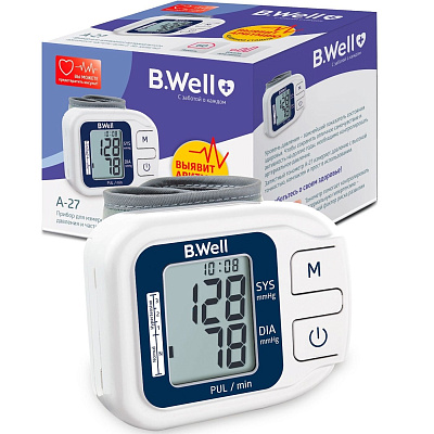 Автоматический запястный тонометр B.Well A-27