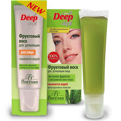 Фруктовый воск для депиляции Floresan Deep depil алоэ вера, 350 г