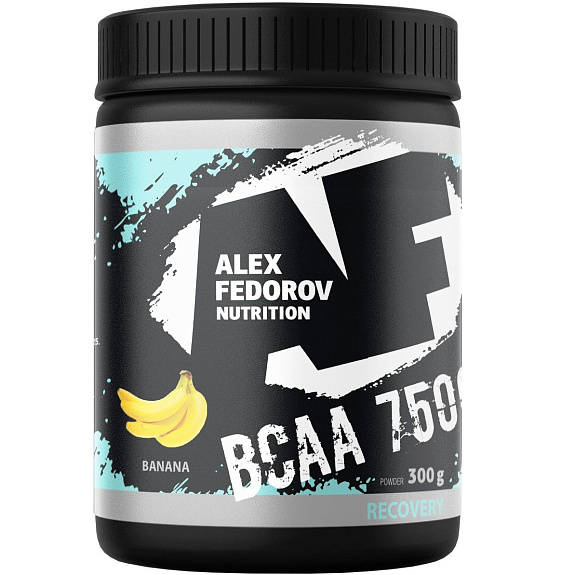 Комплекс незаменимых аминокислот BCAA 7500 банан Alex Fedorov Nutrition, 300 г