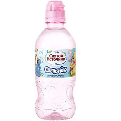 Вода питьевая детская негазированная Светлячок Святой Источник пэт, 0,3 л