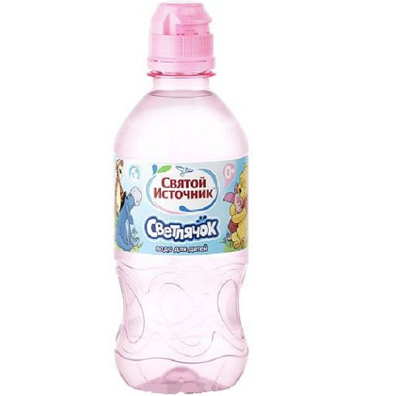 Вода питьевая детская негазированная Светлячок Святой Источник пэт, 0,3 л