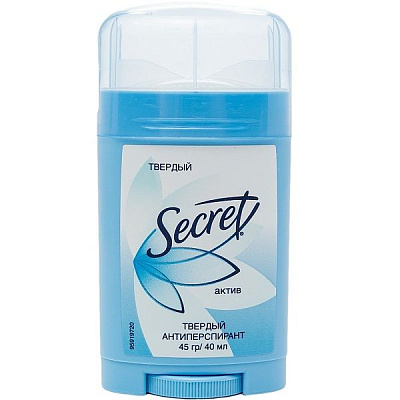 Твердый антиперспирант Secret Актив для женщин, 40 мл