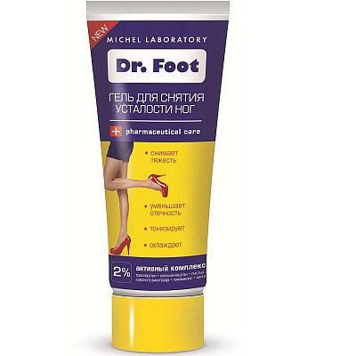 Гель для снятия усталости ног Dr. Foot, 75 мл