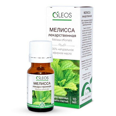Эфирное масло мелиссы Oleos, 10 мл