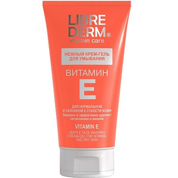 Нежный крем-гель для умывания Librederm Витамин Е для нормальной и склонной к сухости кожи, 150 мл