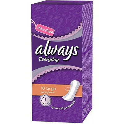 Прокладки ежедневные удлиненные Always, 16 шт