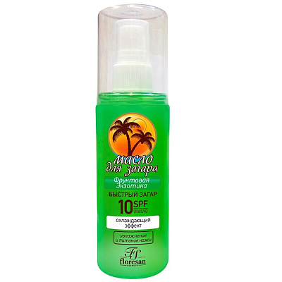 Масло для загара с охлаждающим эффектом формула 115 Фруктовая экзотика SPF10 Floresan, 135 мл