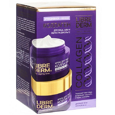 Набор Librederm Коллаген (дневной крем SPF15, 50 мл + крем ночной, 50 мл)