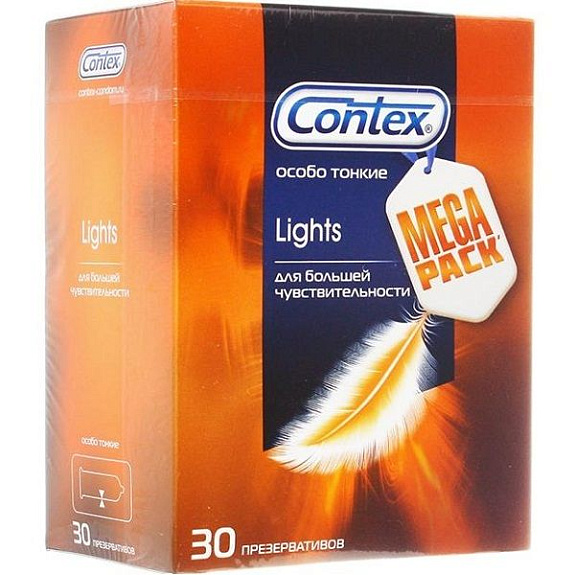 Презервативы Lights Особо тонкие для большей чувствительности Contex, 30 шт